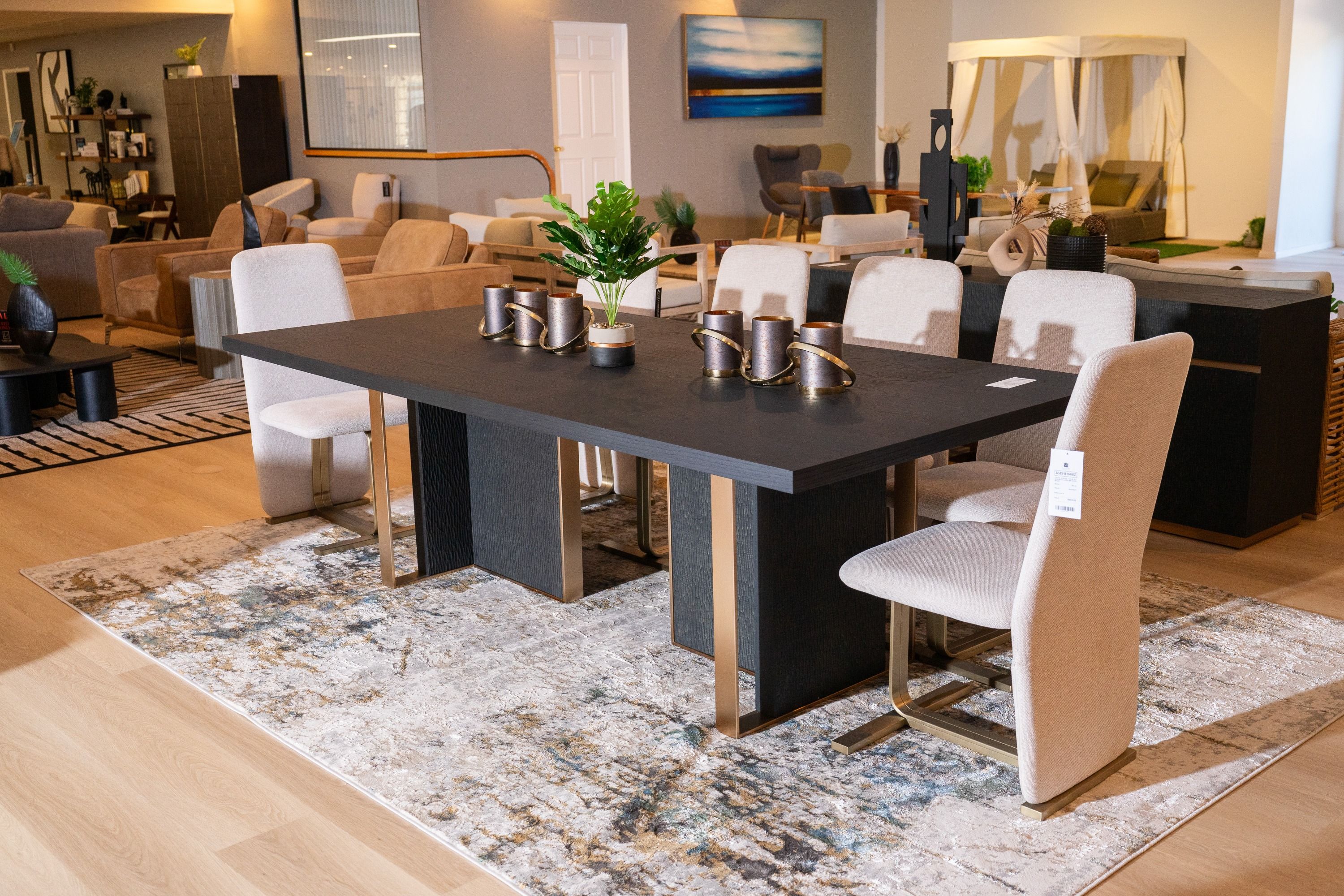 Modrest Tasha - Modern Black Ash Dining Table - Image 6