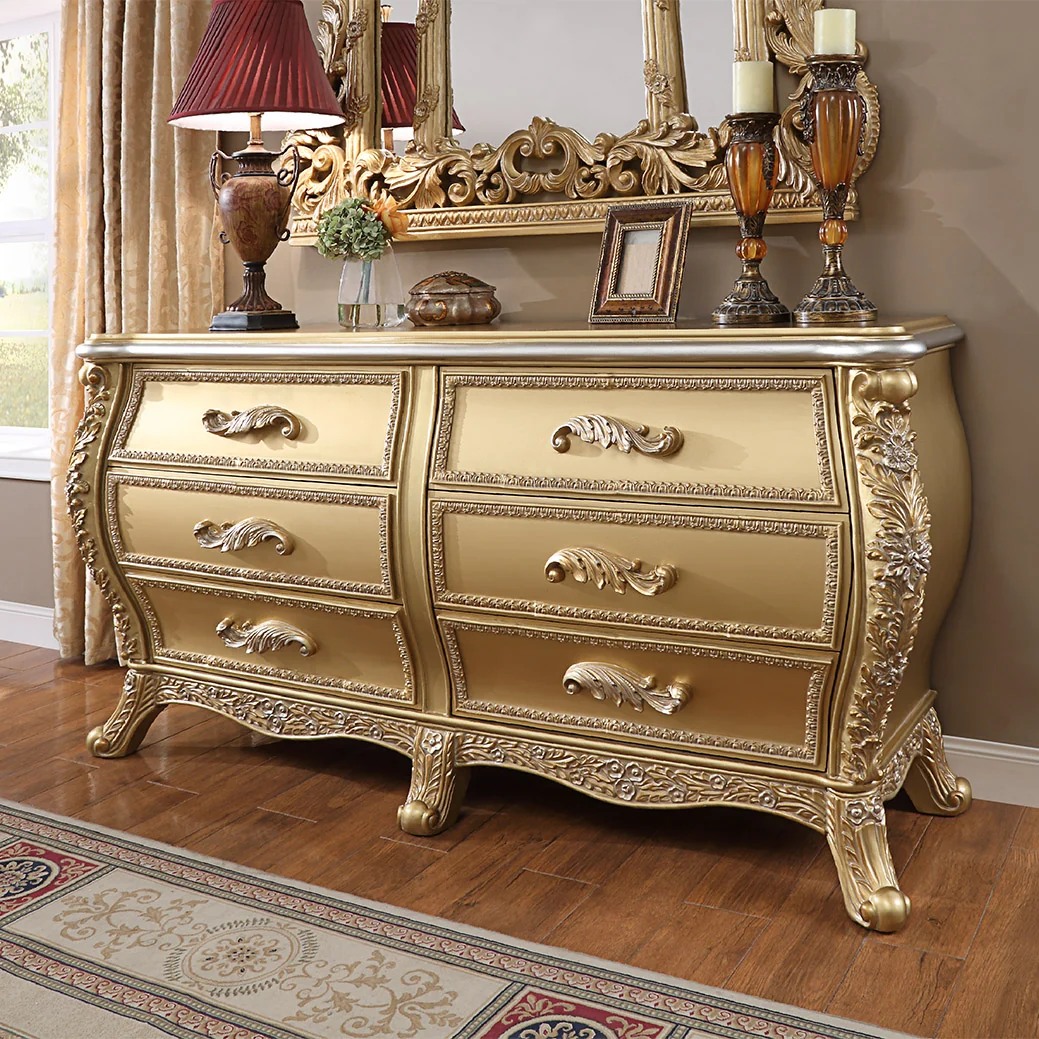 HD-1801 Antique Gold Dresser