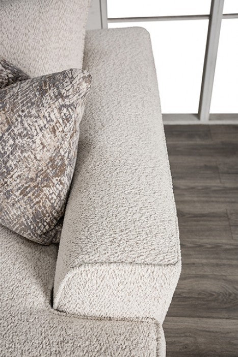 Moorpark Off-White Boucle Sectional by FOA - Image 6