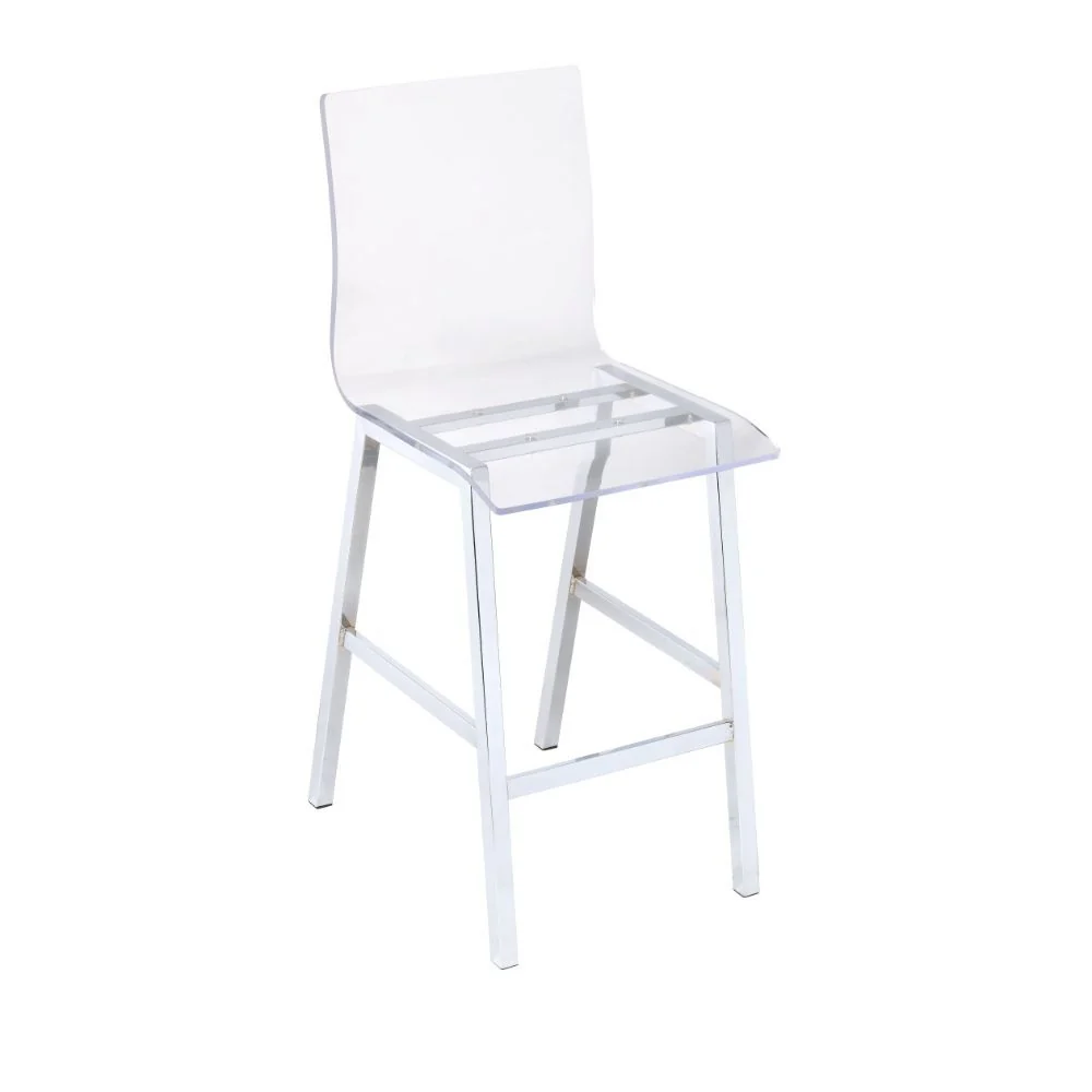 Nadie 5 Pc Dining Collection - Clear Glass & Chrome - Image 4