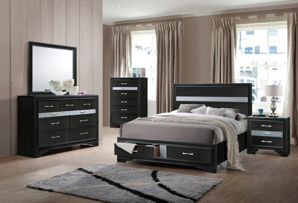 Naima Bedroom Collection - Storage FB (Black)