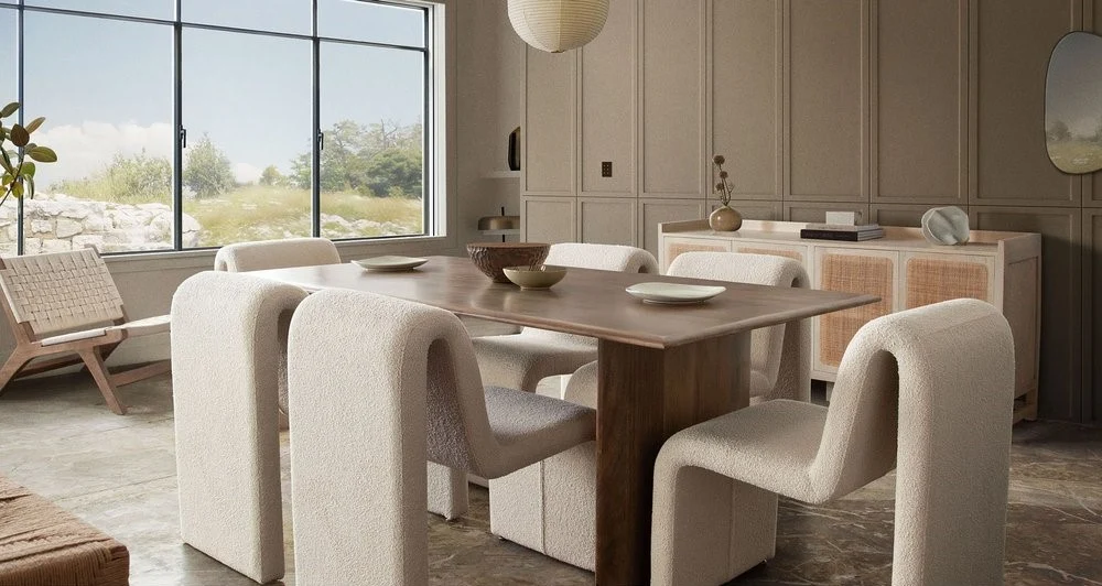 Nara 7 Pc Dining Set - Lana Chairs