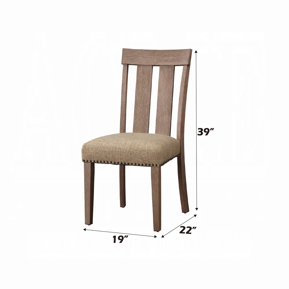 Nathaniel 62330 Dining Collection - Fabric & Maple Finish - Image 10