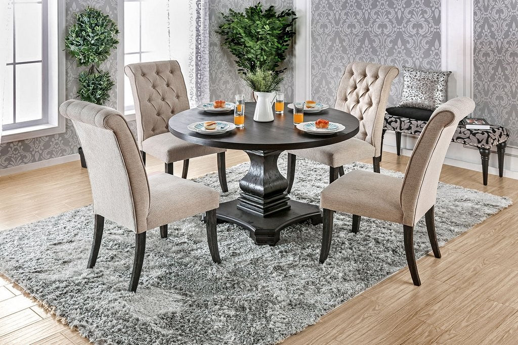 Furniture of America Nerissa Round Table Dining Set