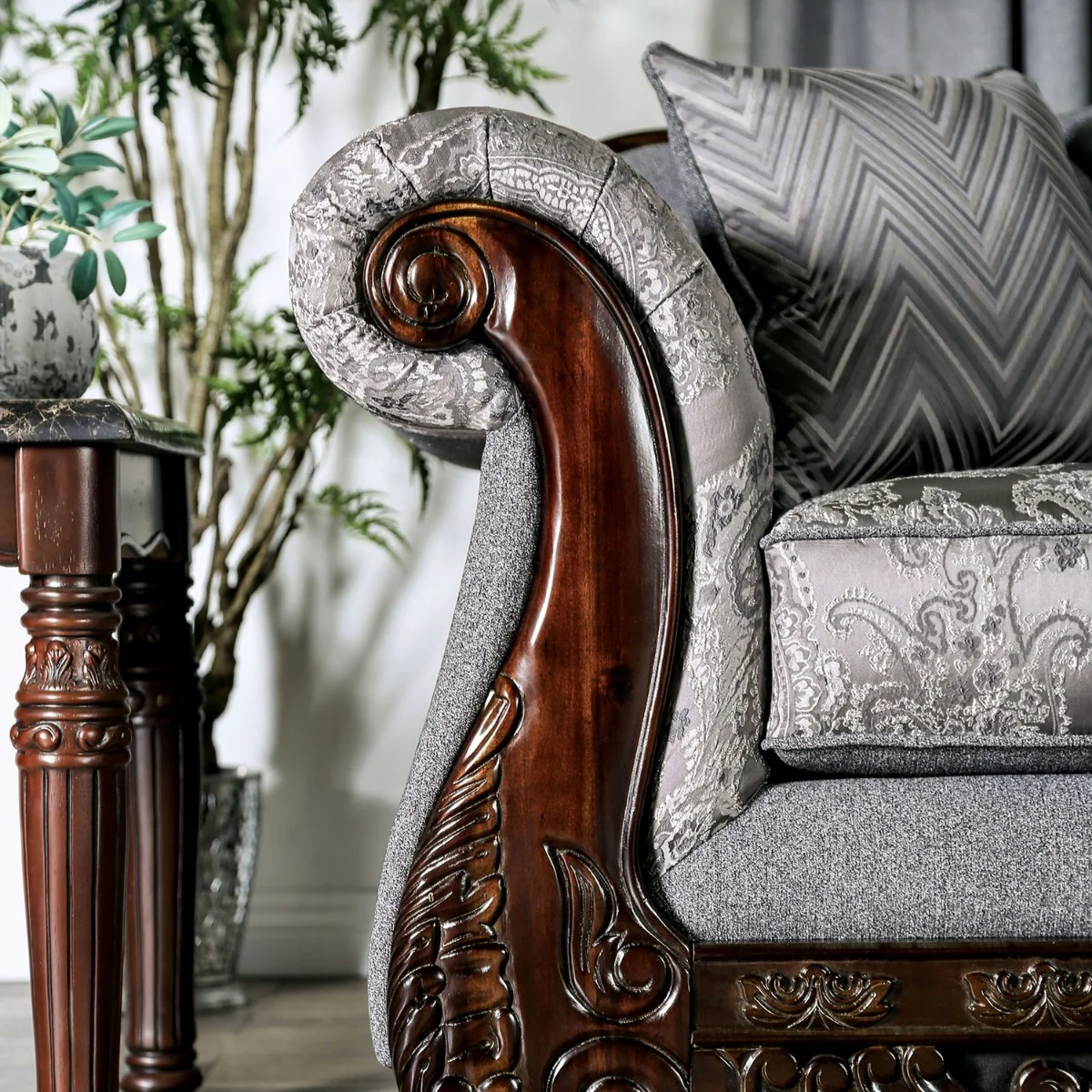 Newdale Sofa & Loveseat Chenille - Furniture of America - Image 5