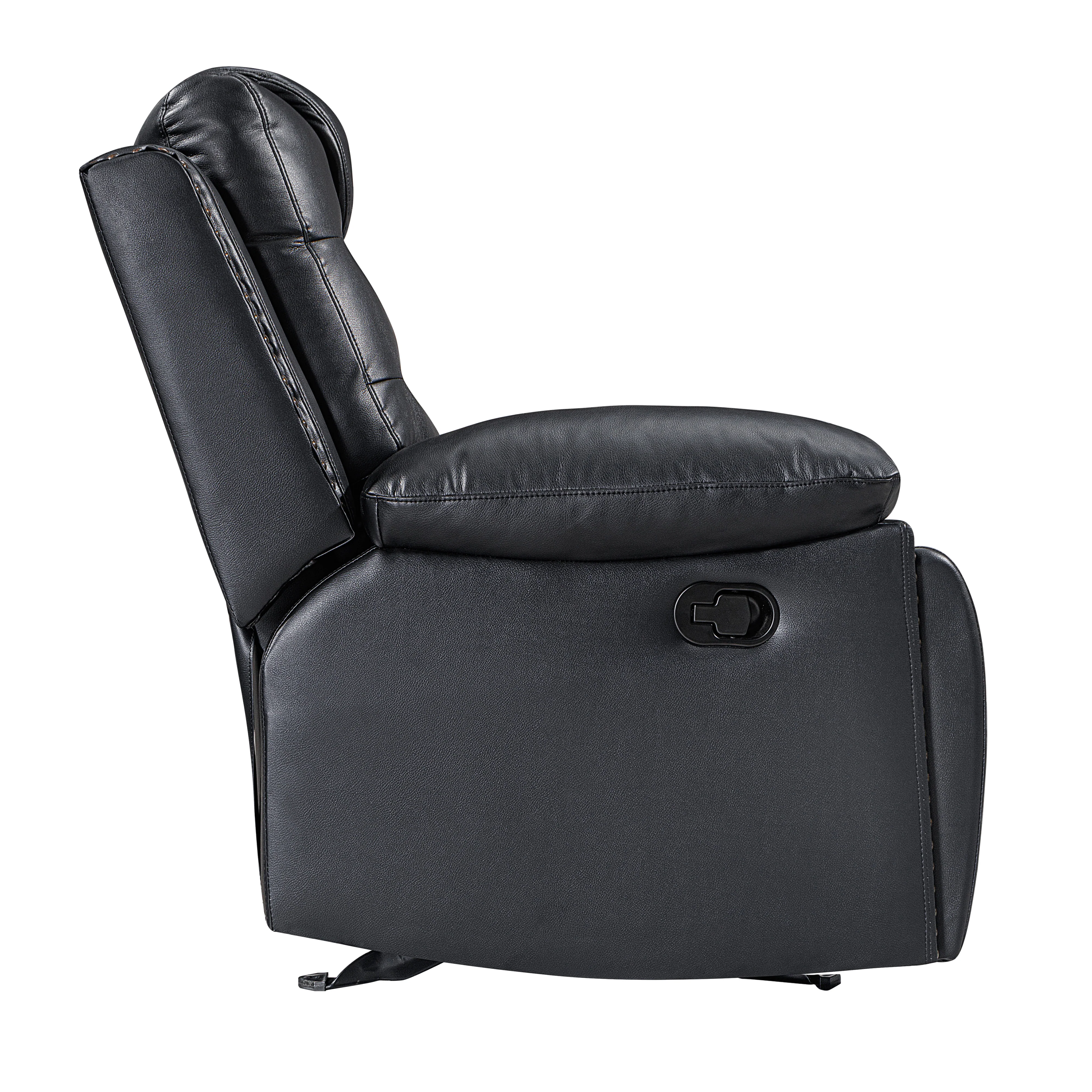 Nikko Black Gray Double Reclining 2 Pc Sofa Set - Image 5