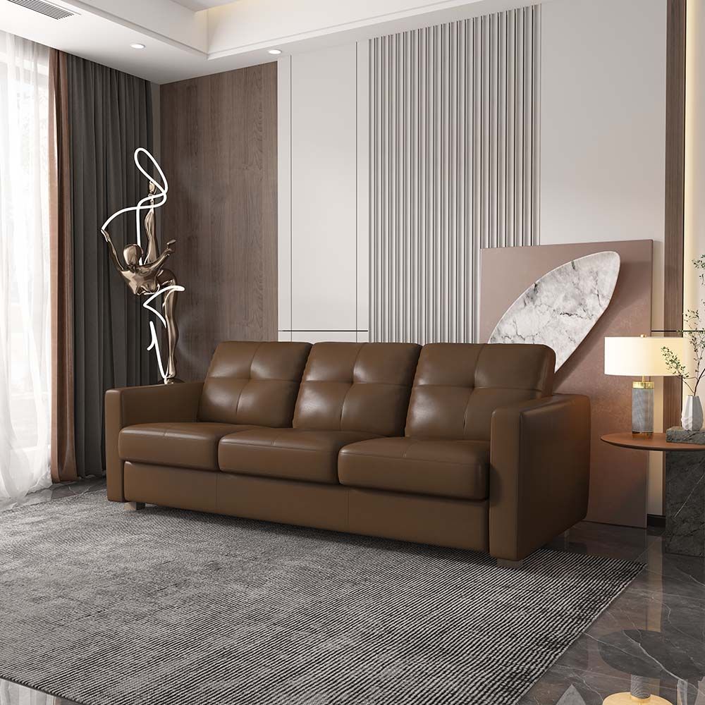 Noci Italian Leather Sofa w/Sleeper - 2 Colors - Image 5