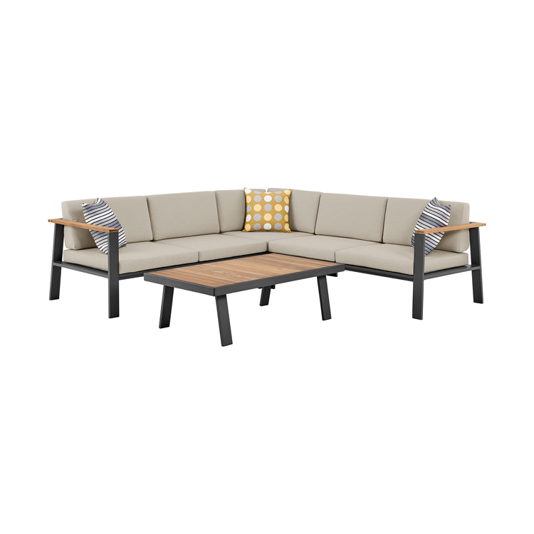 Nofi Outdoor Patio Sectional by Armen Living - Image 2