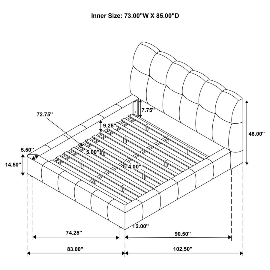 Nollet California King Platform Bed 315917GRYKW - Image 9