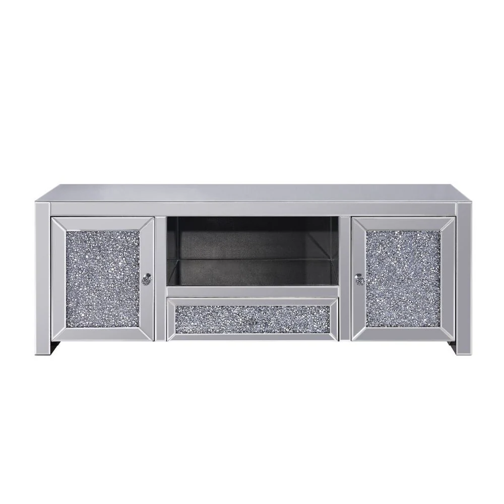Noralie Glam TV Stand - Faux Diamond Inlay - Image 3