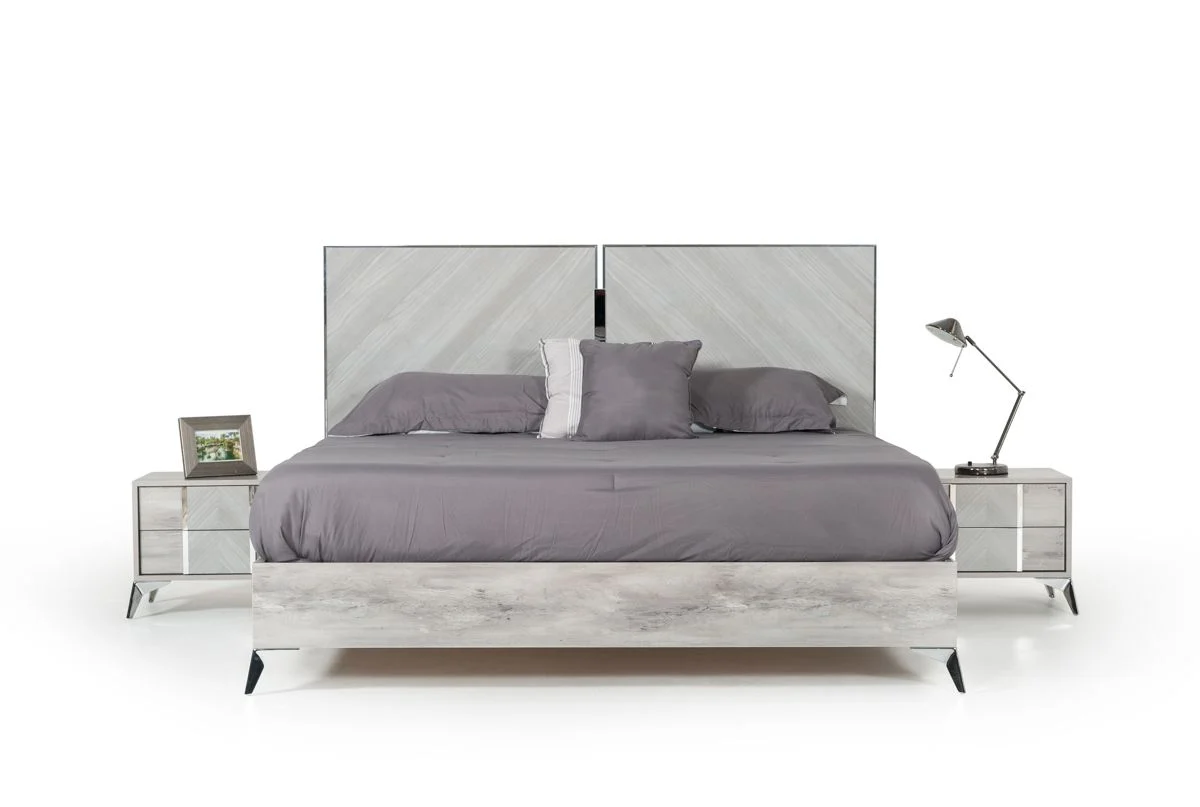 Nova Domus Alexa Modern Grey Bedroom Set - Made in Italy - Image 5