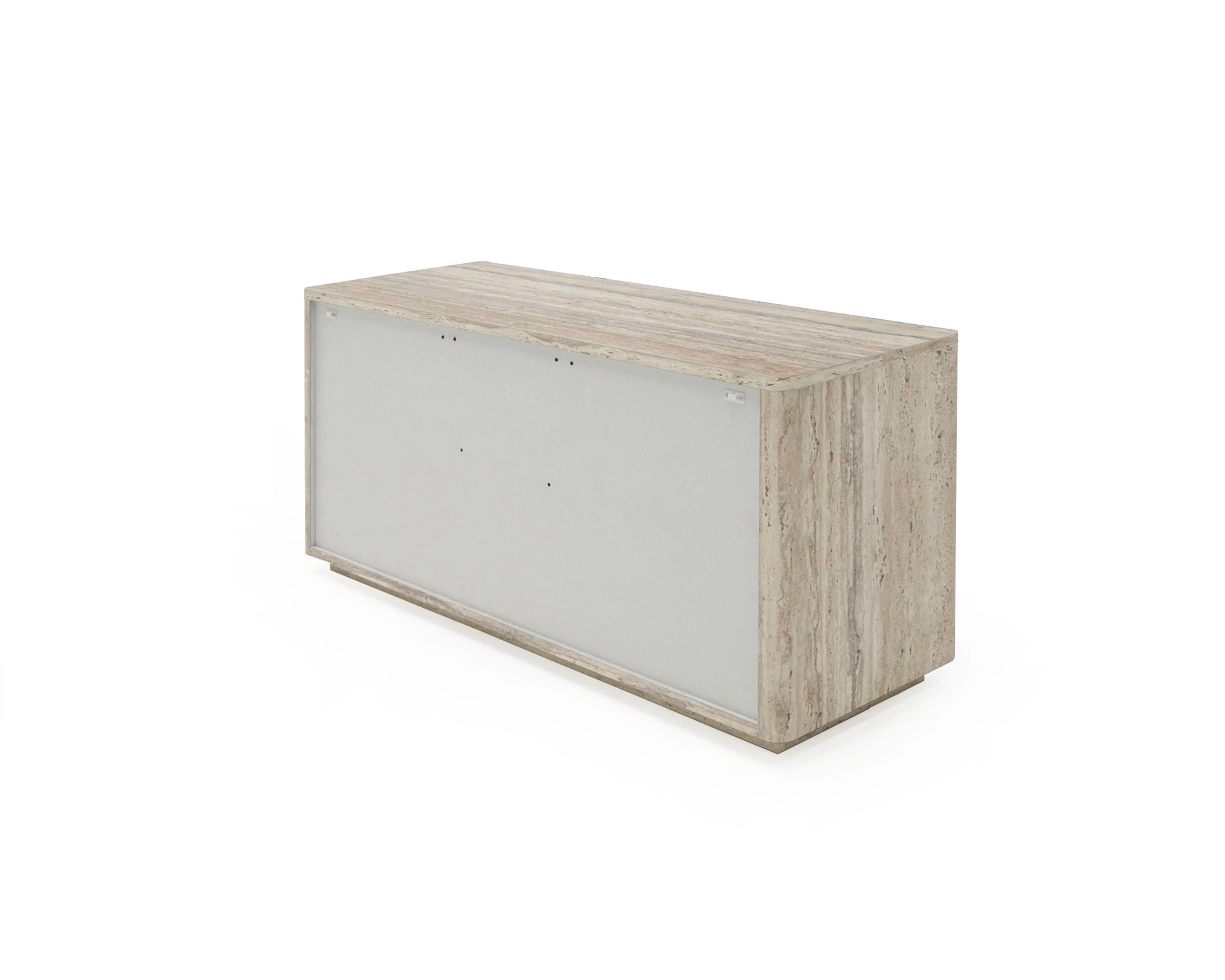 Nova Domus Roma - Modern Faux Travertine File Cabinet - Image 6