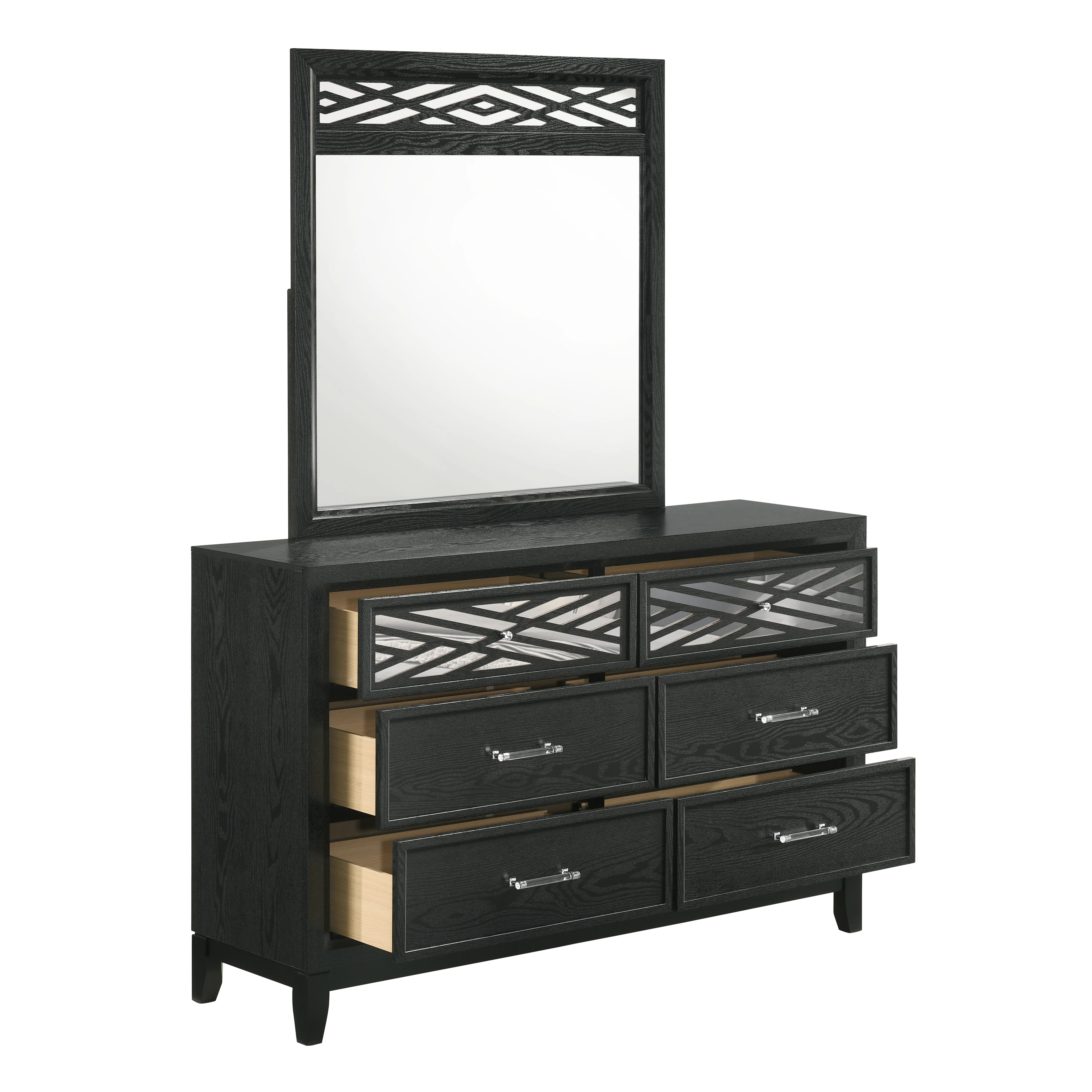 Obsidian Black 4 Pc Bedroom Set by New Classic - Image 11