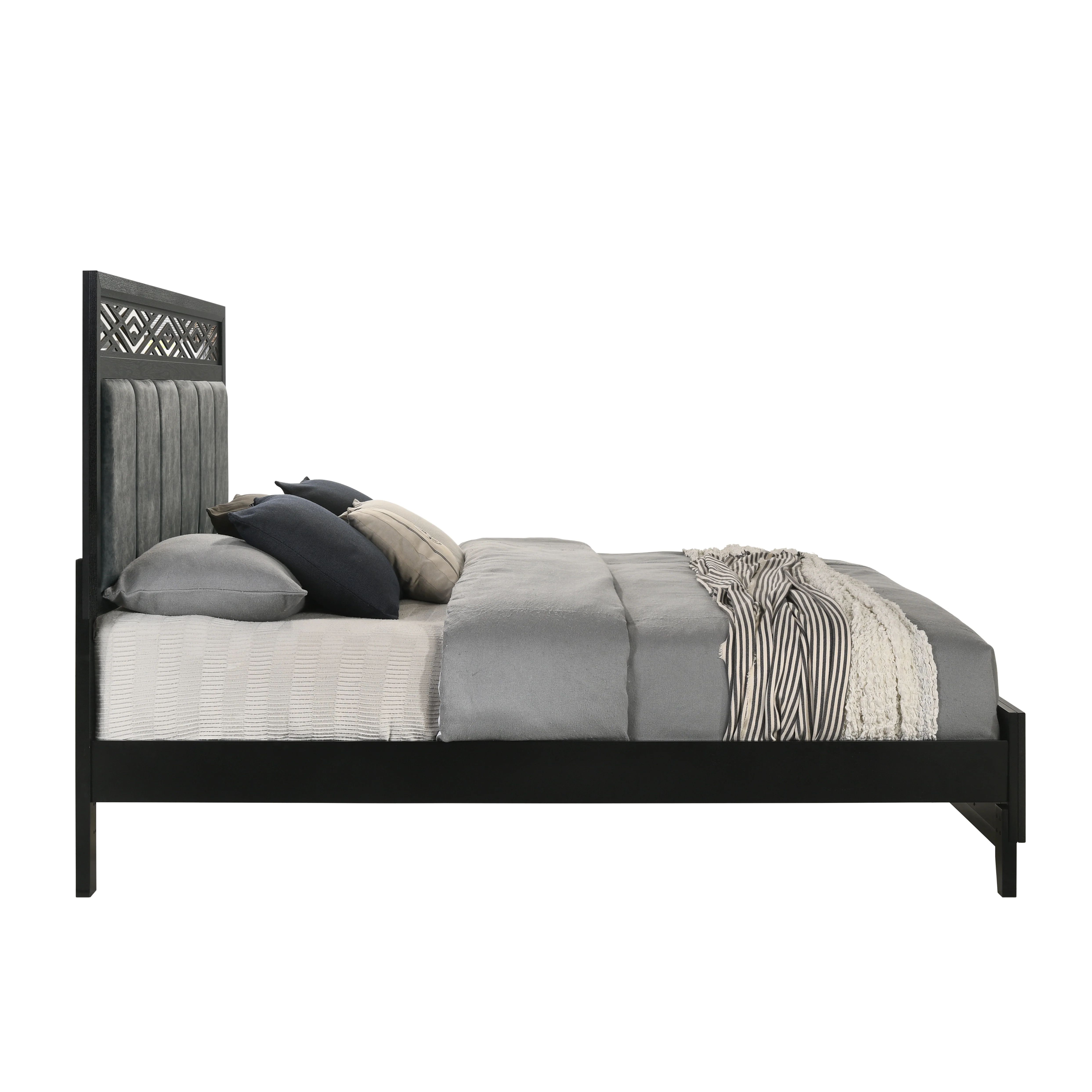 Obsidian Black 4 Pc Bedroom Set by New Classic - Image 4