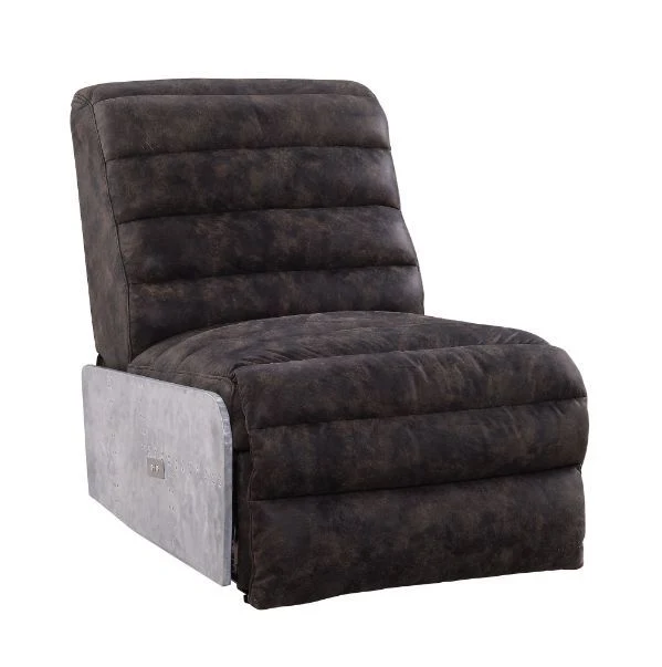 Okzuil Top Grain Gray Leather Power Recliner - Image 3