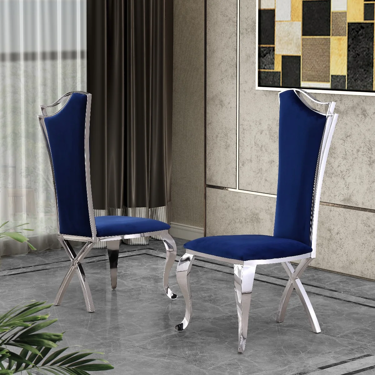 D14 Marble Top Dining Collection - 4 Chair Colors - Image 7