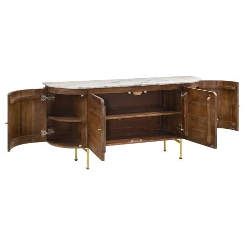 Ortega 4 Door Marble Top Server 105145 - Image 4