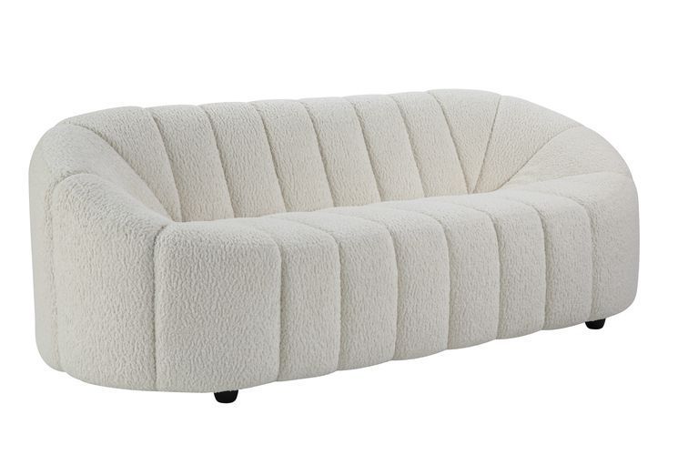Osmash Sofa & Chair - White Teddy Sherpa - Image 2