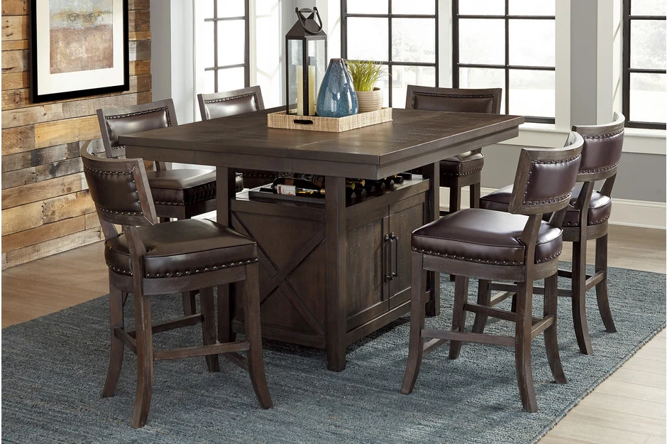 Oxton 7 Pc Rustic Dining Collection - 2 Chair Options