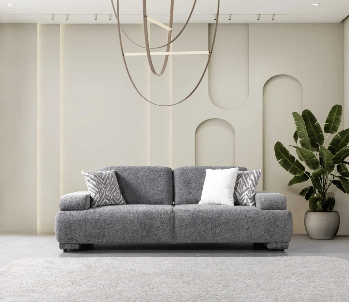 Pablo Gray Boucle 2 Pc Sofa Set - Image 5