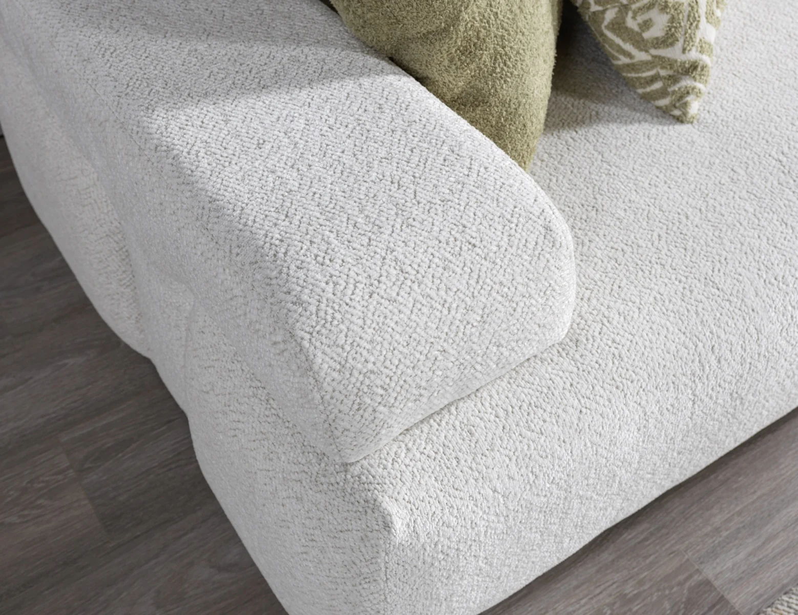 Pablo White Boucle 2 Pc Sofa Set - Image 8