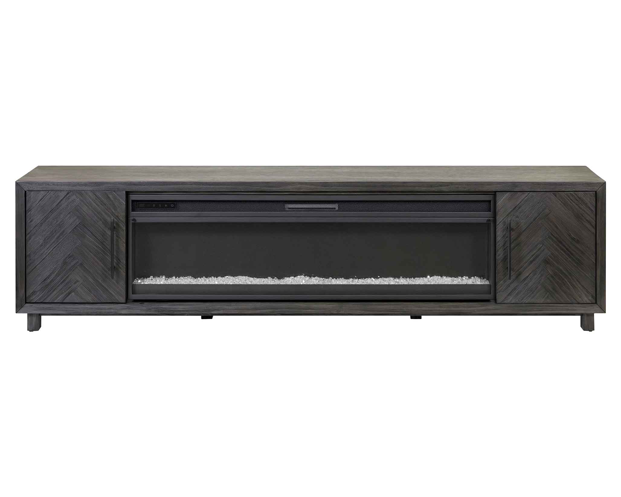 Palisades 96" Gray TV Console w/Fireplace - Image 5