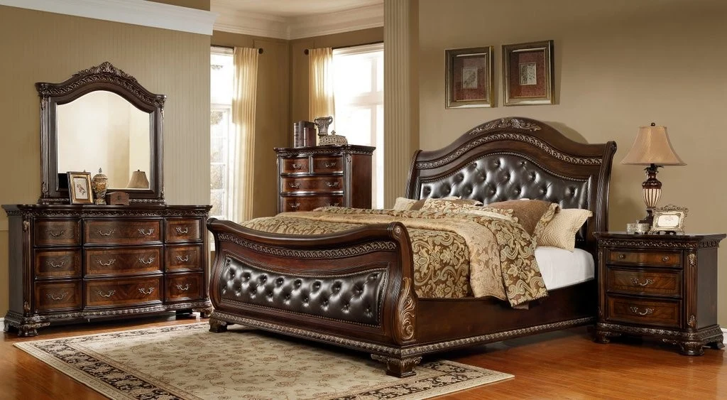 McFerran B9588 Panama Sleigh Bedroom Set