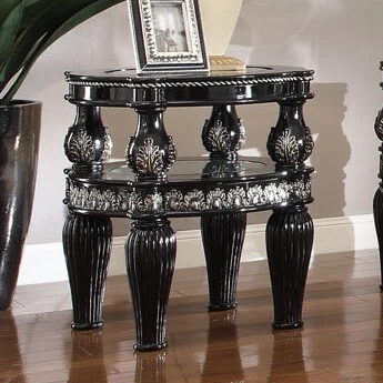 HD-1208 Black Gold End Table