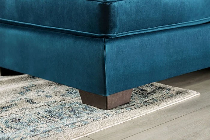 Peregrine Double Chaise Sectional - Velvet Teal SM5415 - Image 4
