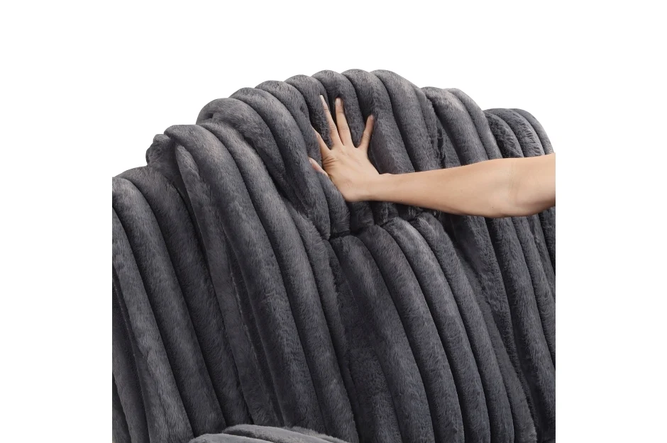 Phyllis Gray Corduroy Recliner 8348DGY-1 - Image 12