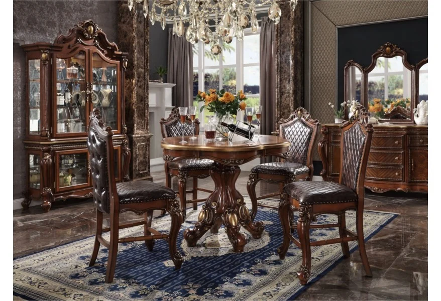 Picardy 5 Pc Dining Set 78220 - Cherry Oak Finish