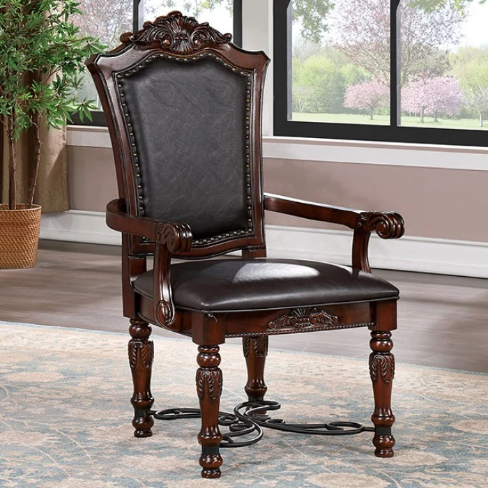 Picardy Brown Cherry Dining Collection by Furniture of America - Image 4