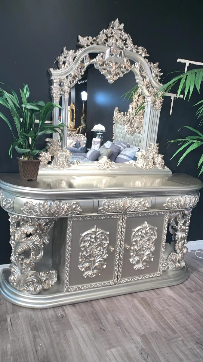 HD-8088 Silver Barogue Mirror - Image 2