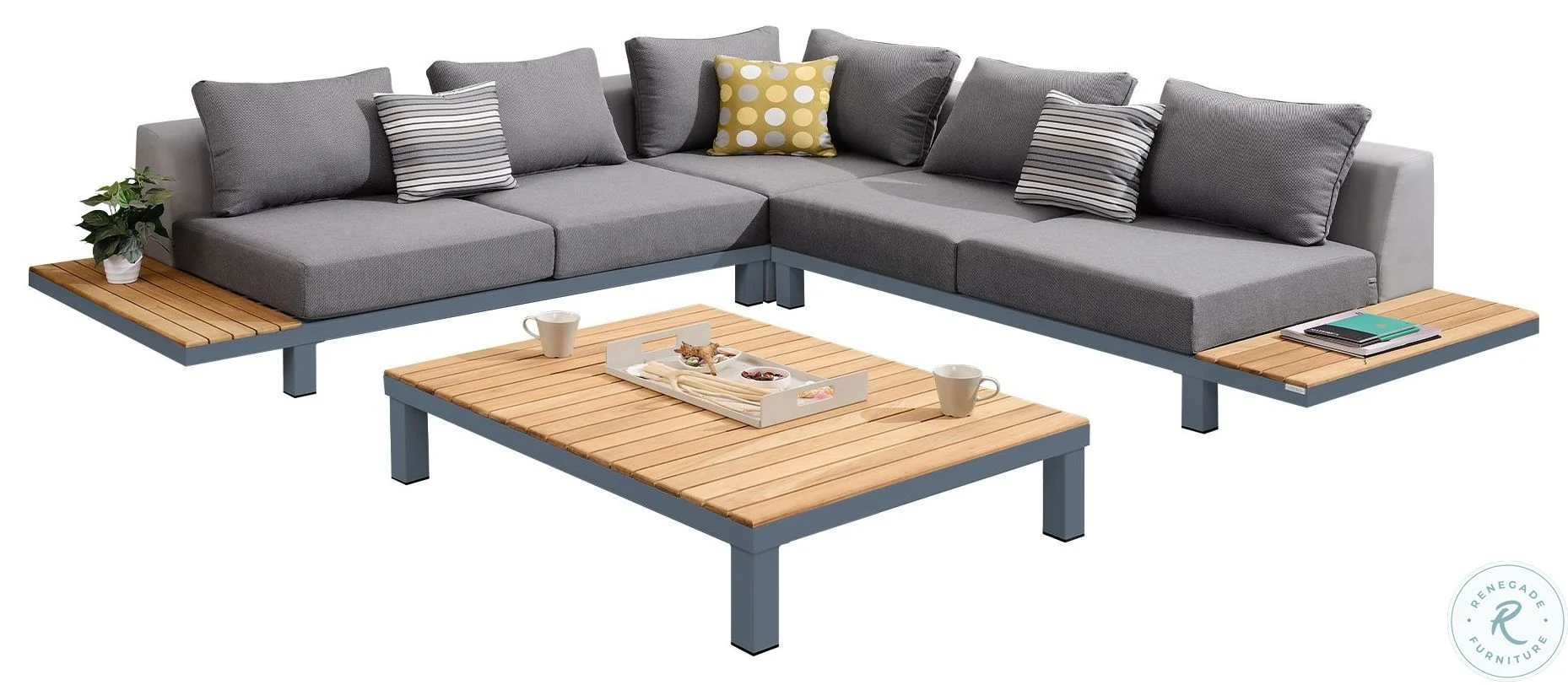 Polo 4 Pc Outdoor Set - Teak wood - Image 2