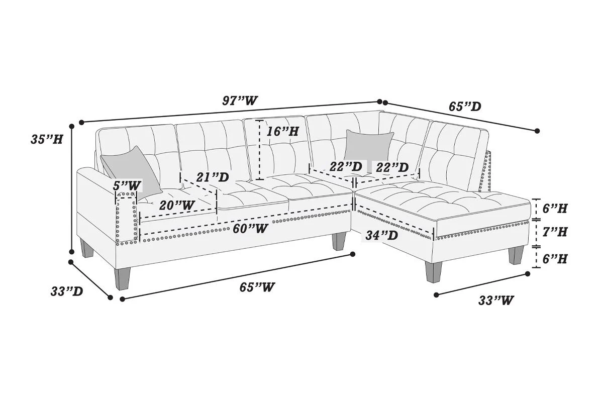 Poundex F8882 Sectional - Dark Coffee - Image 2