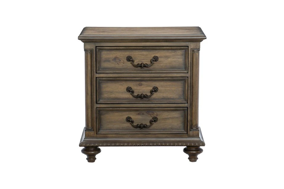 Rachelle Weathered Pecan 4 Pc Bedroom Set - Image 8