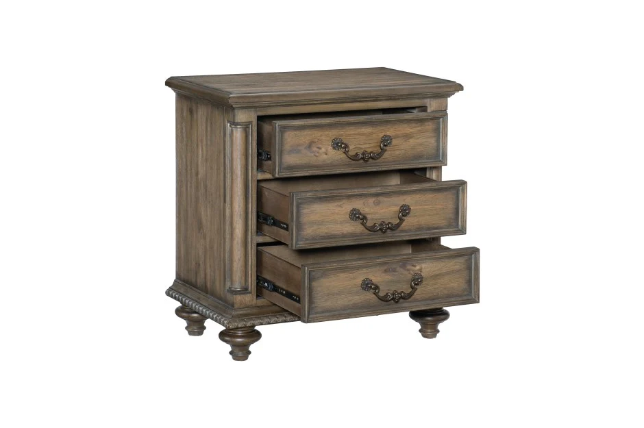 Rachelle Weathered Pecan 4 Pc Bedroom Set - Image 9
