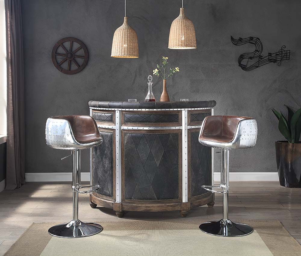 Rahma Bar Set DN01019 - Leather & Aluminum