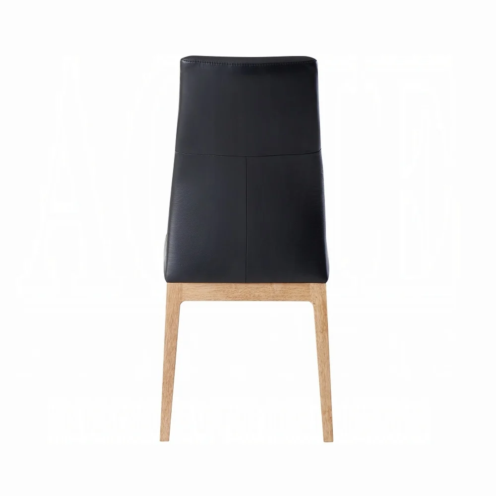 Raquan Black Leather Side Chair DN02398 - Image 5