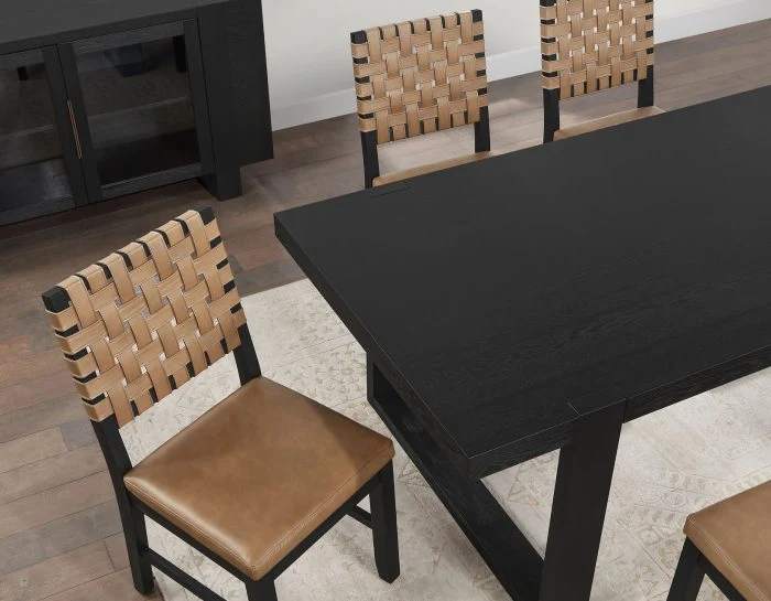 Reid 7 Pc Black Finish Dining Collection - Image 3