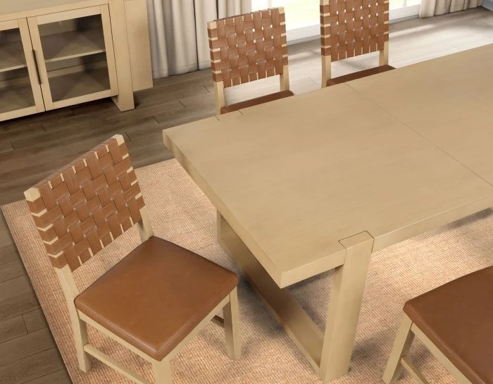 Reid 7 Pc Sand Finish Dining Collection - Image 3