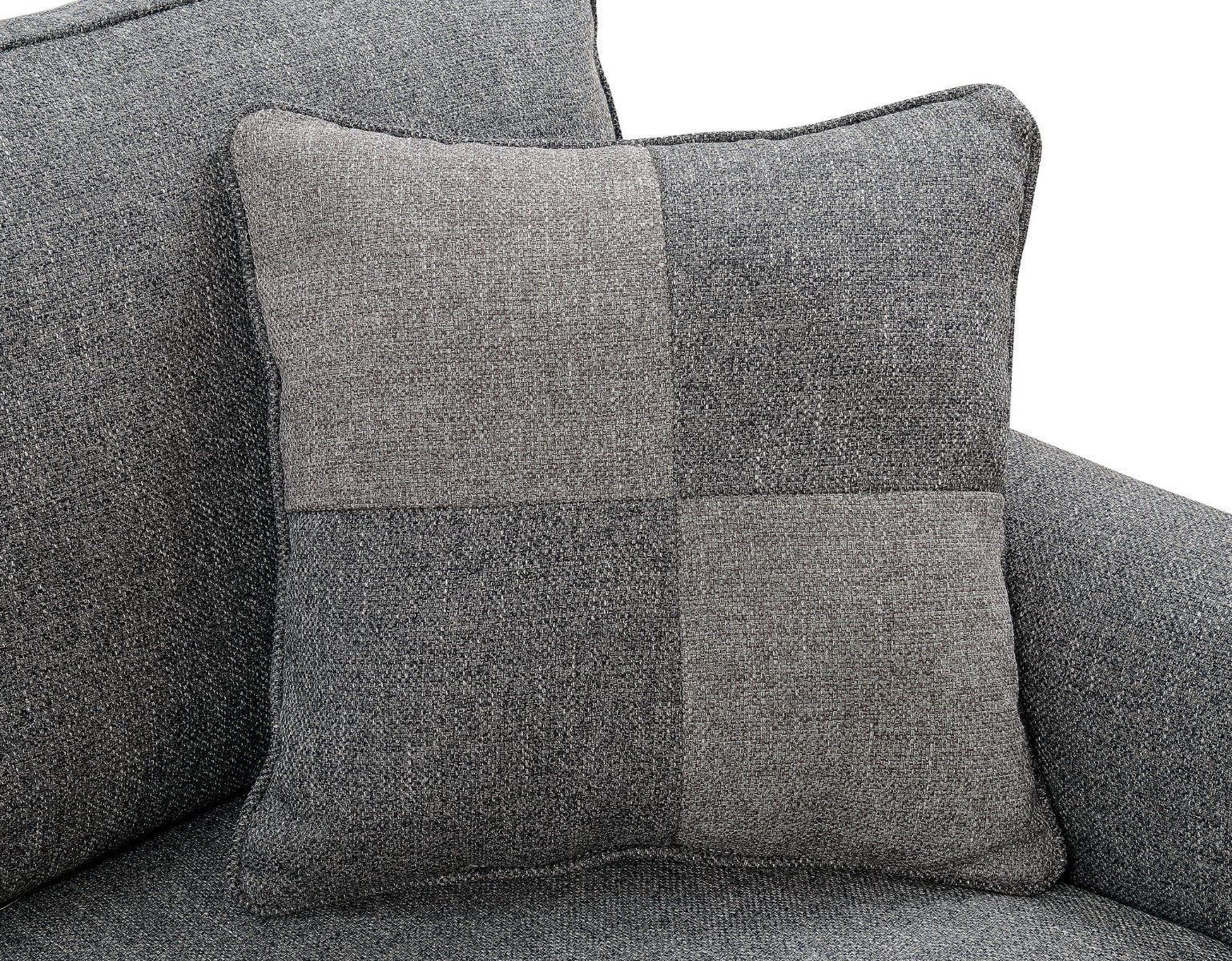 Rhian CM6329GY Linen Like Sectional - Dark Gray - Image 3