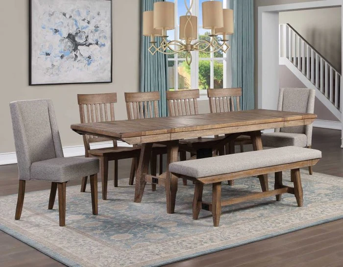 Riverdale Driftwood Finish Dining Set - Seats up to 10 - Image 3