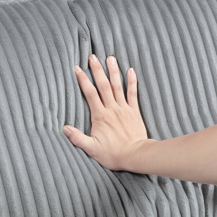 Robstown Gray Corduroy Armless Chair 9688GY-AC - Image 6