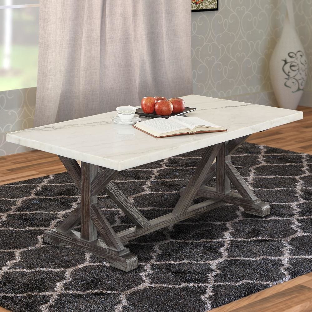 Romina Marble Top Occasional Table 84545 - Image 2