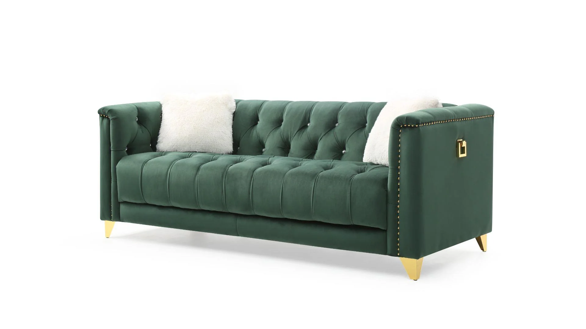 Russell 2 Pc Green Velvet Living Room Set - Image 2