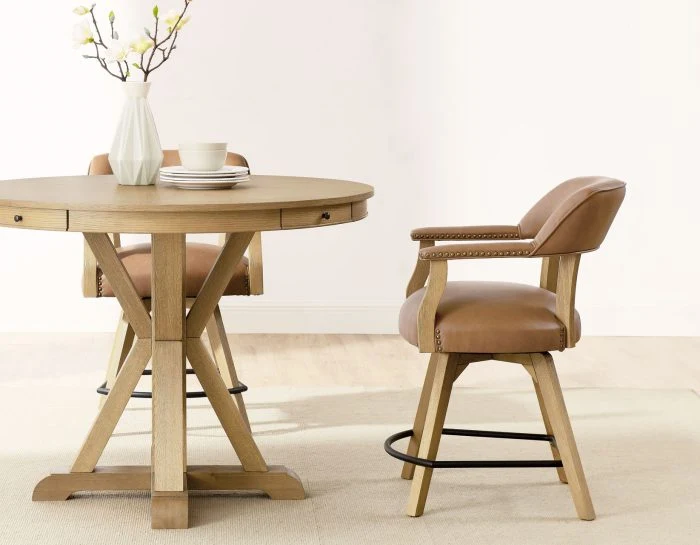 Rylie Folding Game Table Set Caramel Finish - Image 6