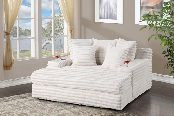 S123 Comfy Fluffy Oversized Chaise 4 Colors - Image 2