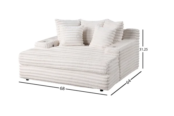 S123 Comfy Fluffy Oversized Chaise 4 Colors - Image 3