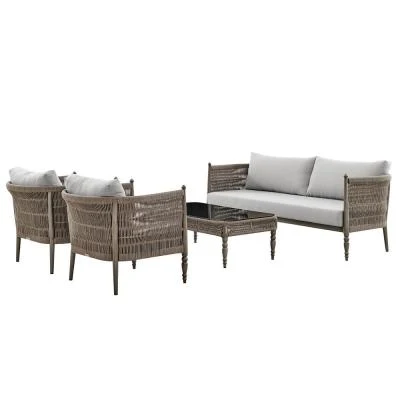 Armen Living Safari 4 Pc Outdoor Seating Set - Image 2